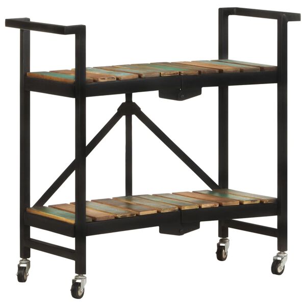 vidaXL Kitchen Trolley 87x36x81 cm Solid Reclaimed Wood