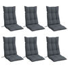 vidaXL Highback Chair Cushions 6 pcs Anthracite Oxford Fabric