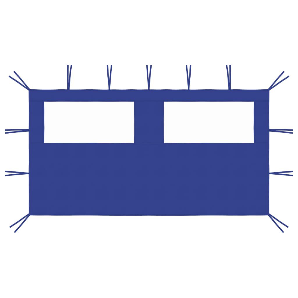 vidaXL Gazebo Sidewall with Windows 4x2 m Blue