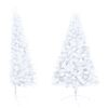 vidaXL Artificial Half Pre-lit Christmas Tree with Ball Set White 180 cm