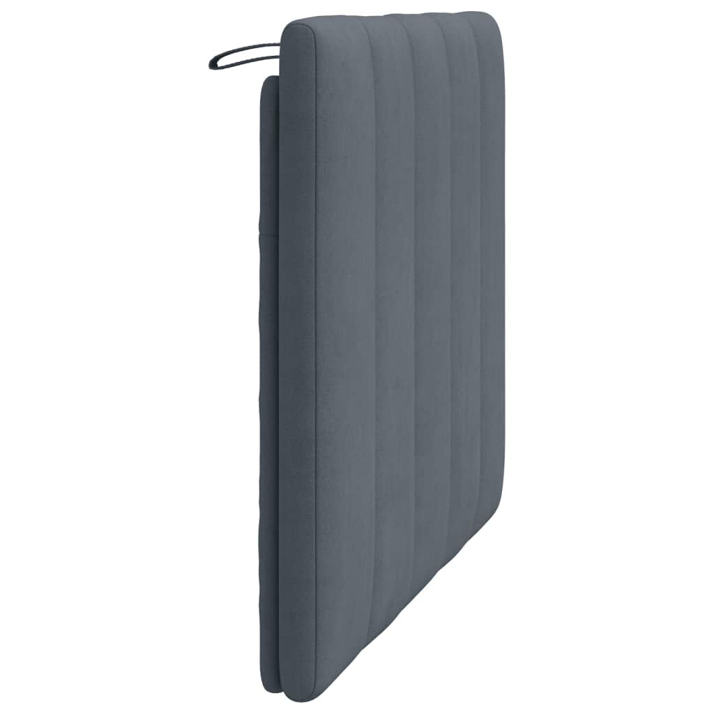 vidaXL Headboard Cushion "Hanko" Dark Grey 100 cm Velvet