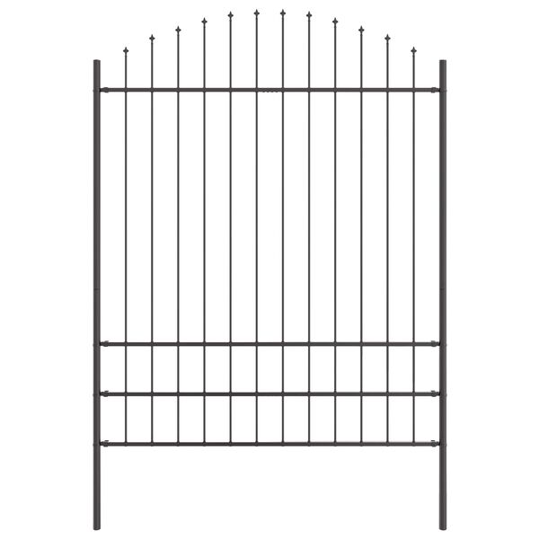 vidaXL Garden Fence 7 pcs Grey 170 x 225 cm Powder-Coated Steel