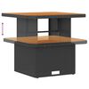vidaXL Garden Dining Set 3 pcs Black Poly rattan