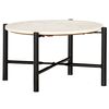 vidaXL Coffee Table White 60x60x35 cm Real Stone with Marble Texture
