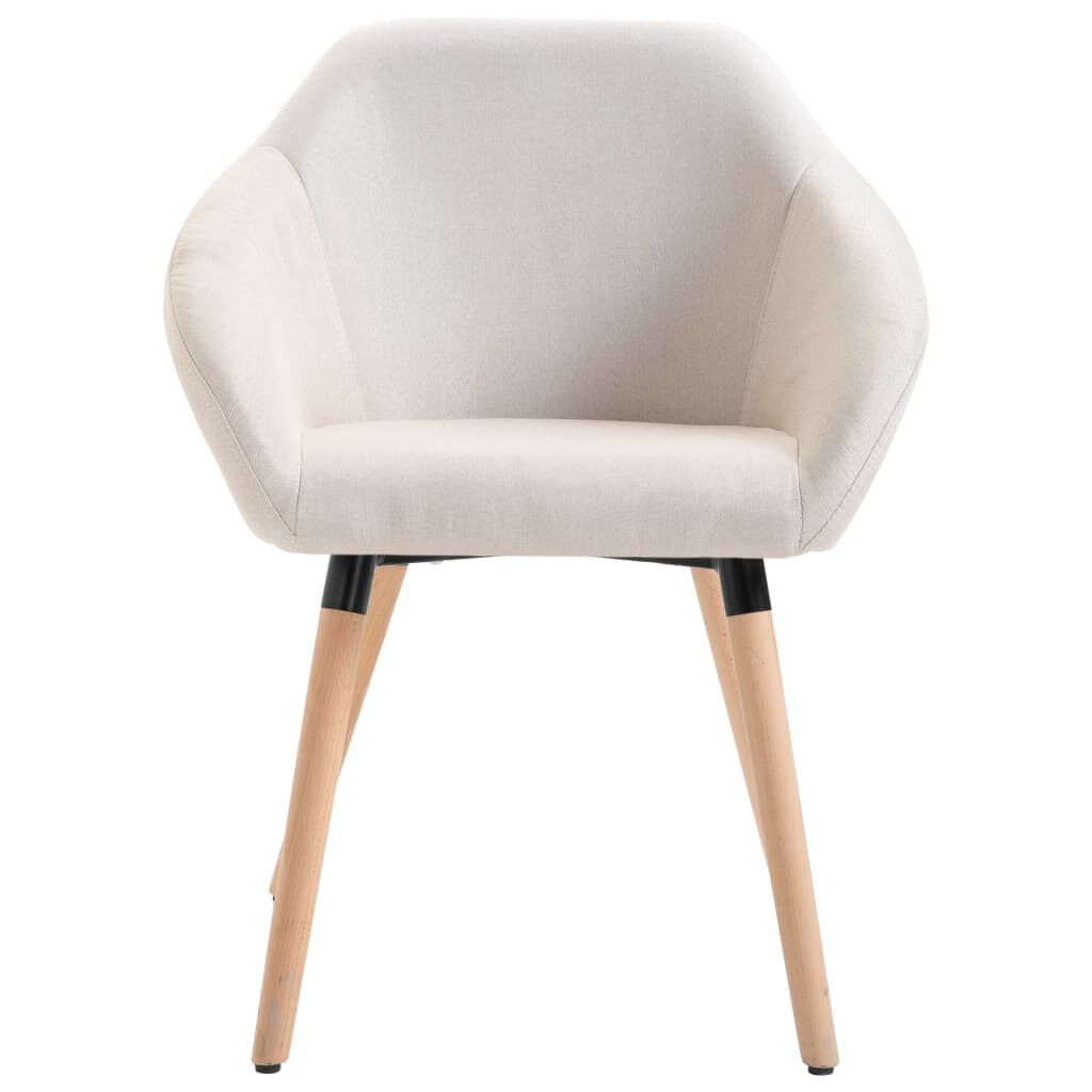 vidaXL Dining Chairs 6 pcs Cream Fabric