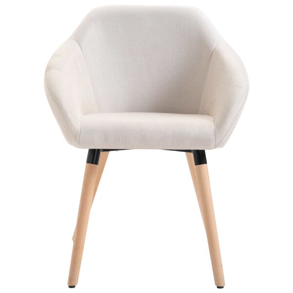 vidaXL Dining Chairs 6 pcs Cream Fabric