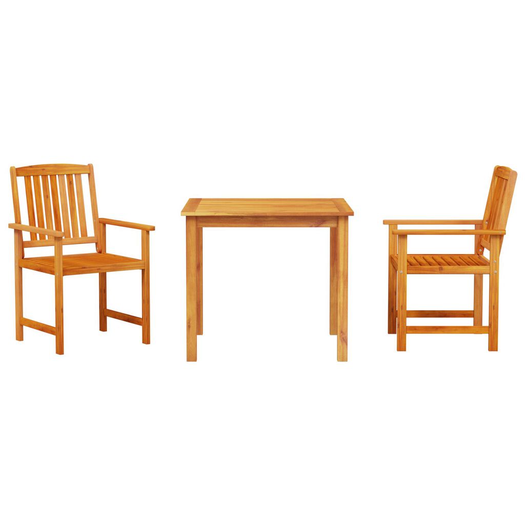 vidaXL 3 Piece Garden Dining Set Made of Solid Acacia Wood