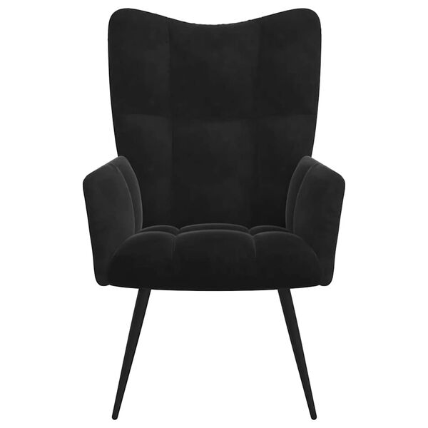 vidaXL Relaxing Chair Black Velvet