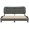 vidaXL Bed Frame without Mattress "Hvar" Dark Grey 152x203 cm Queen Fabric