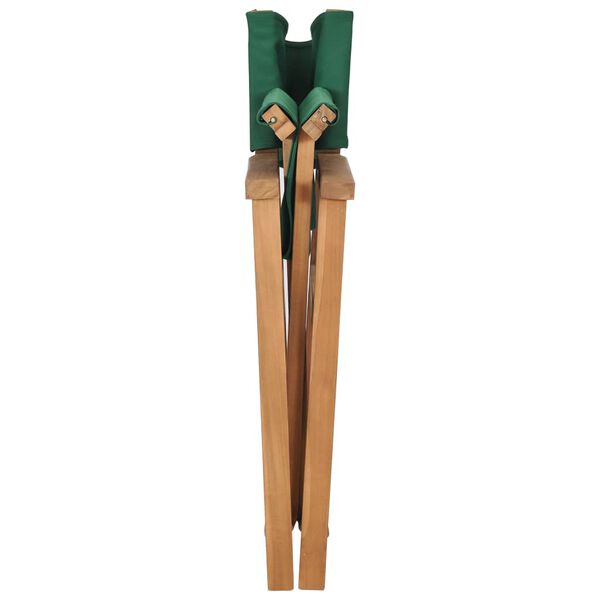 vidaXL Director's Chair Solid Teak Wood Green