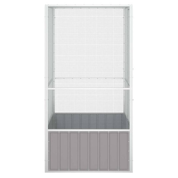 vidaXL Bird Cage Grey 111x107x211.5 cm Galvanised Steel