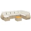 vidaXL 9 Piece Garden Sofa Set with Cushions Beige Poly Rattan