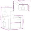 vidaXL Stand up Massage Recliner Chair Light Grey Fabric