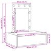 vidaXL Dressing Table Brown 60 x 40 x 70 cm Engineered wood