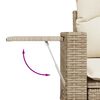vidaXL 9 Piece Garden Sofa Set with Cushions Beige Poly Rattan