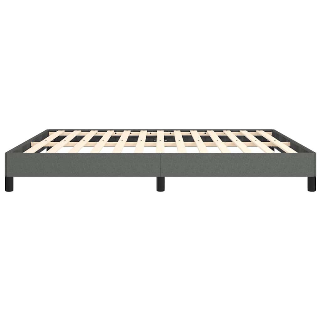 vidaXL Bed Frame without Mattress Dark Grey 193x203 cm King Fabric