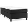 vidaXL Box Spring Bed Frame Black Twin Faux Leather (US Only)