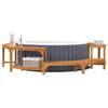 vidaXL Round Hot Tub Enclosure Surround Brown Ø255 cm