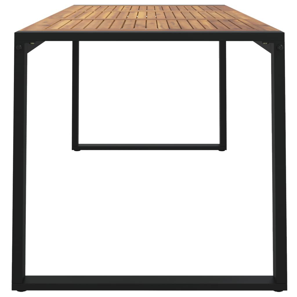 vidaXL Garden Table with U-shaped Legs 160x80x75 cm Solid Wood Acacia