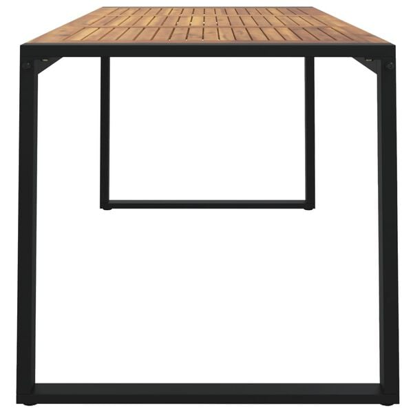 vidaXL Garden Table with U-shaped Legs 160x80x75 cm Solid Wood Acacia