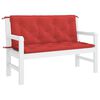 vidaXL Garden Bench Cushion Red 120x(50+50)x7cm Oxford Fabric