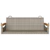 vidaXL Swing Bench Grey 109x62x40 cm Poly Rattan