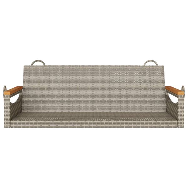 vidaXL Swing Bench Grey 109x62x40 cm Poly Rattan