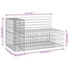 vidaXL Garden Bench Gabion Design 122x71x65.5 cm Solid Wood Douglas