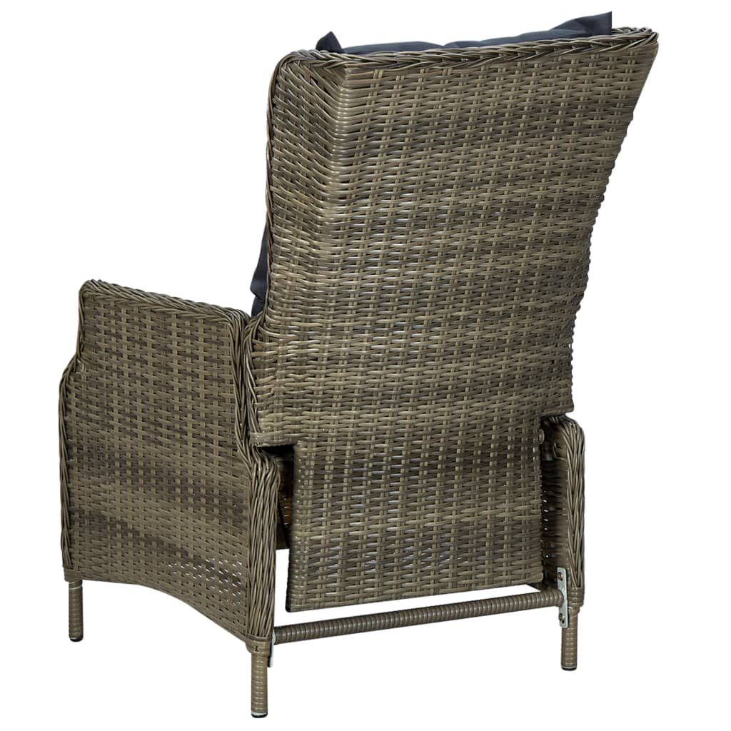 vidaXL 7 Piece Garden Dining Set Brown