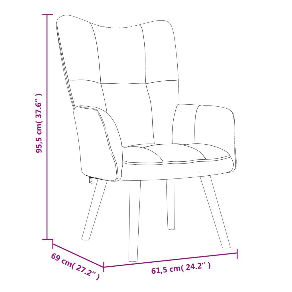 vidaXL Relaxing Chair Mustard Yellow Velvet
