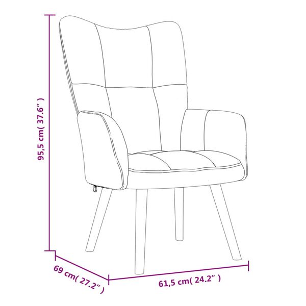 vidaXL Relaxing Chair Mustard Yellow Velvet