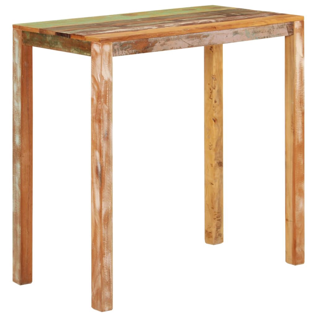 vidaXL Bar Table 112x55x108 cm Solid Wood Reclaimed