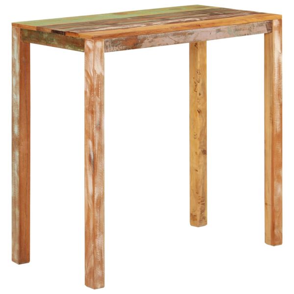 vidaXL Bar Table 112x55x108 cm Solid Wood Reclaimed