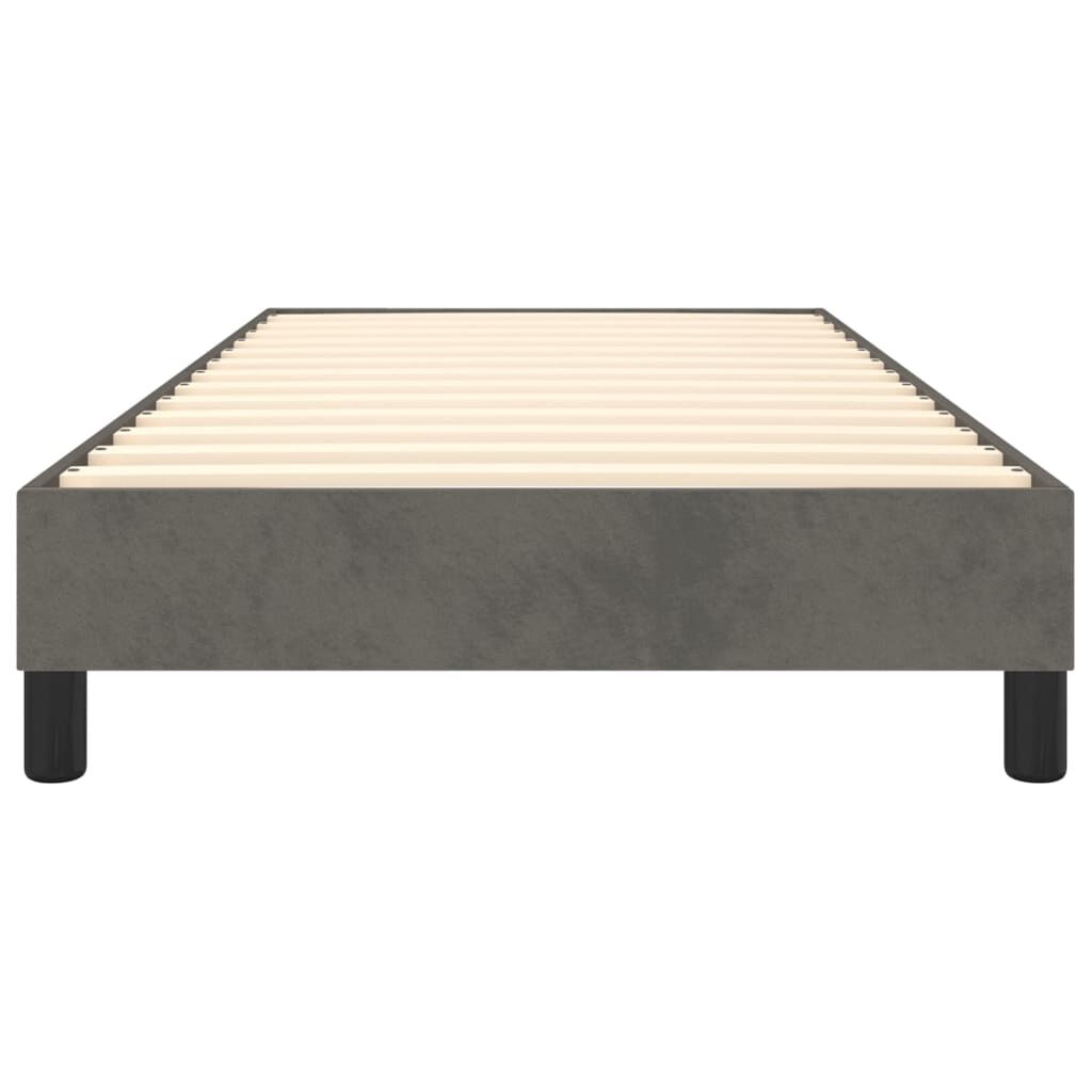 vidaXL Bed Frame without Mattress Dark Grey Twin Velvet (US Only)