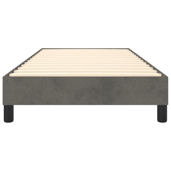 vidaXL Bed Frame without Mattress Dark Grey Twin Velvet (US Only)