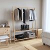 vidaXL Clothes Rack with Shelves 132x45.5x150.5 cm Bamboo