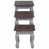 vidaXL Nesting Table Set 3 Pieces Solid Mahogany Wood