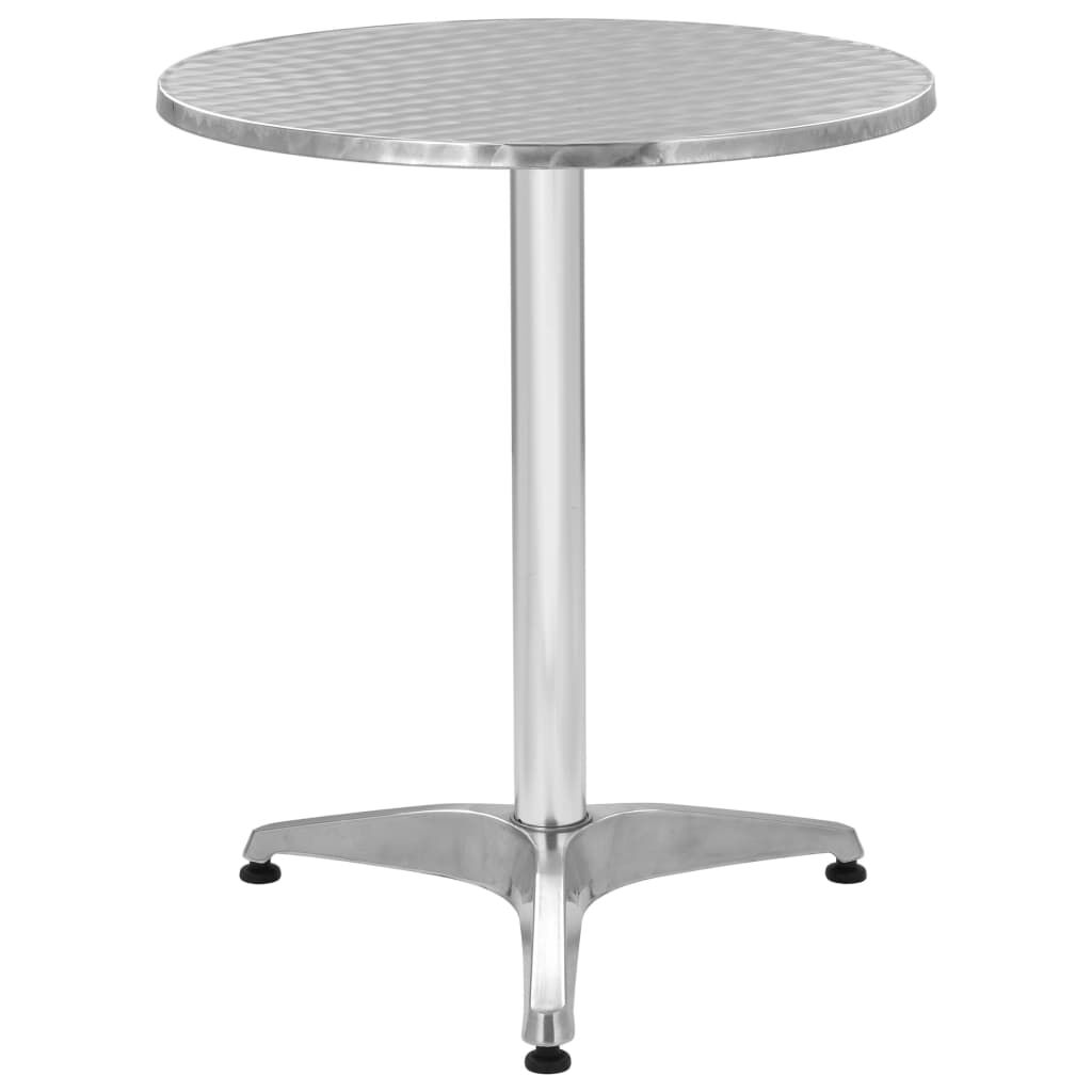 vidaXL 5 Piece Outdoor Dining Set Aluminium Silver