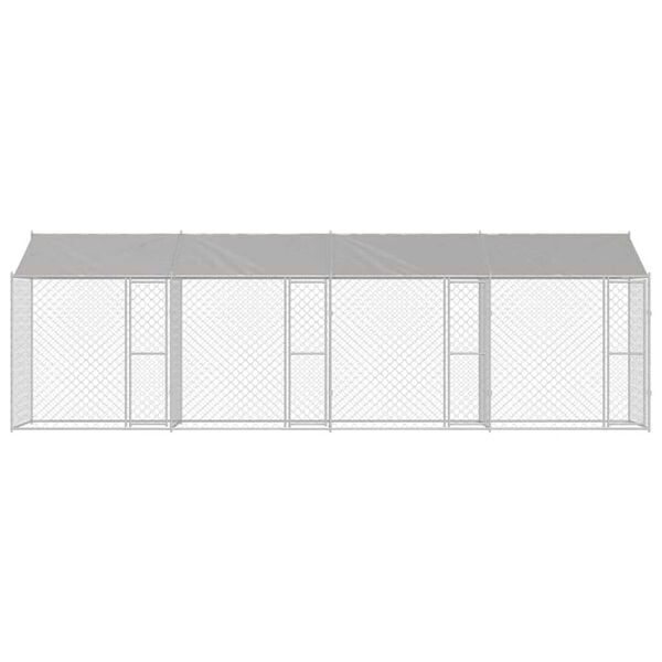 Dog Cage Silver 800 x 200 x 256 cm Galvanised Steel