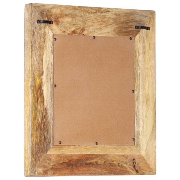 vidaXL Hand-Carved Mirror 50x50x2.6 cm Solid Mango Wood
