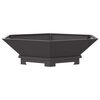 vidaXL Fire Pit Black 100 x 100 x 28 cm Steel