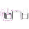 vidaXL 3 Piece Garden Dining Set with Cushions Grey Poly Rattan