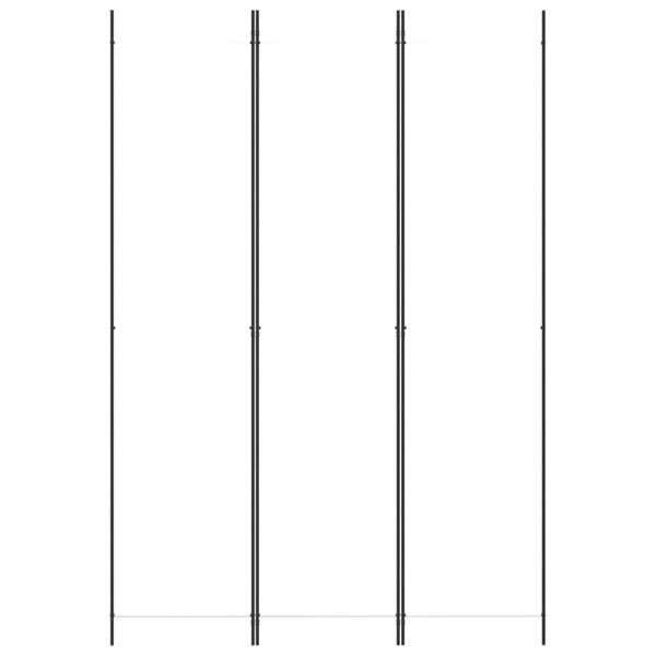 vidaXL 3-Panel Room Divider White 150x220 cm Fabric