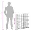 vidaXL Trapezium Gabion Raised Bed Galvanised Steel 100x20x100 cm