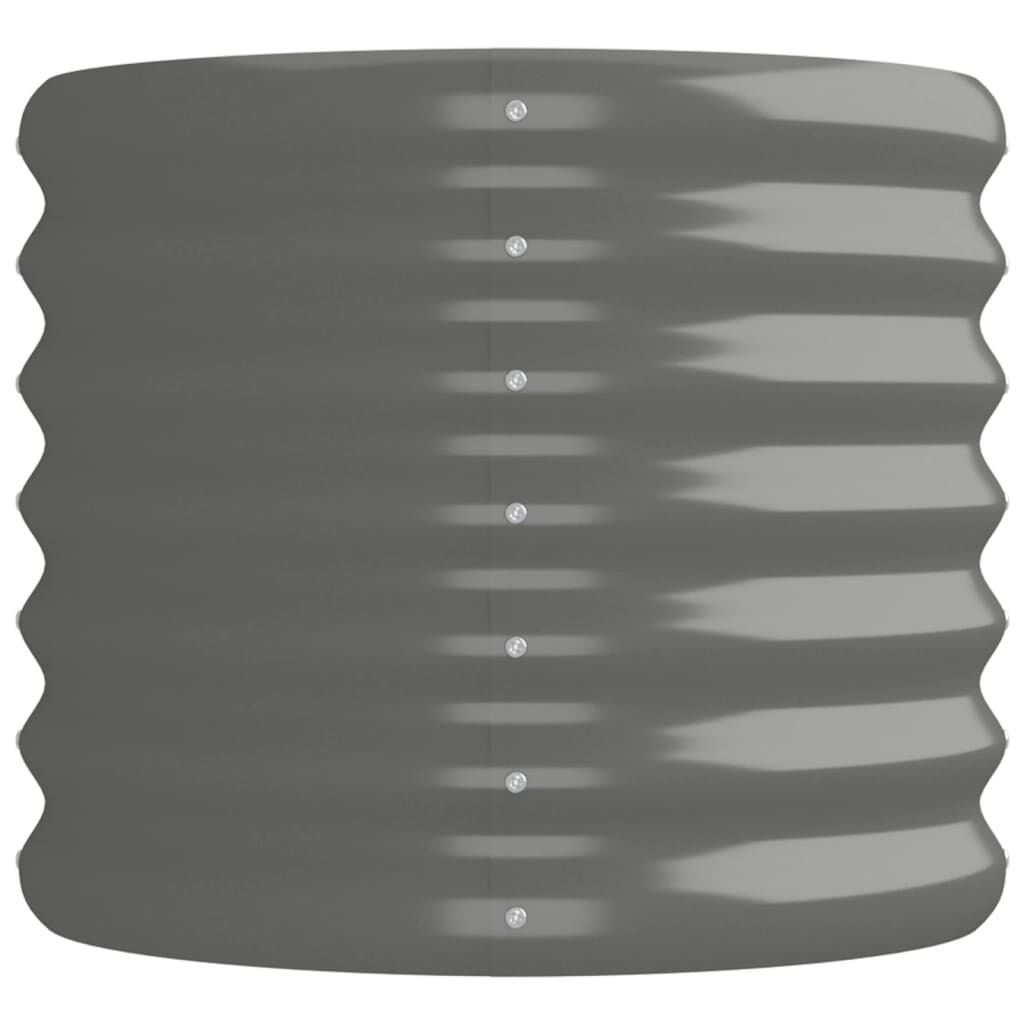 vidaXL Garden Raised Bed Powder-coated Steel 152x40x36 cm Grey