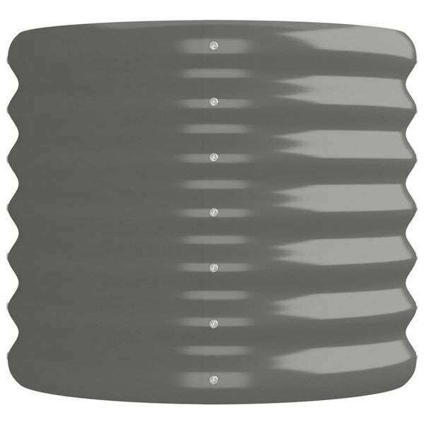 vidaXL Garden Raised Bed Powder-coated Steel 152x40x36 cm Grey