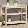 vidaXL Potting Table with Shelves 108x45x86.5 cm Solid Wood Pine