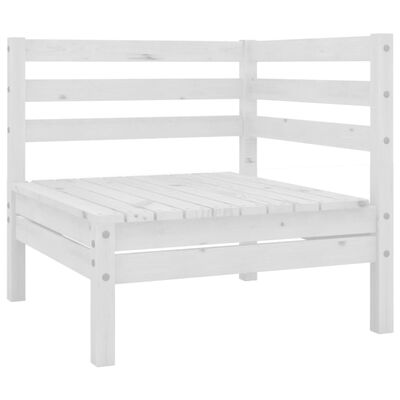 vidaXL 10 Piece Garden Lounge Set Solid Wood Pine White