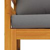 vidaXL Garden Chair with Dark Grey Cushions Solid Acacia Wood