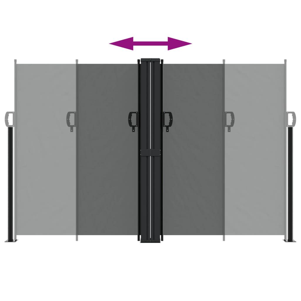 vidaXL Retractable Side Awning Anthracite 160x1200 cm